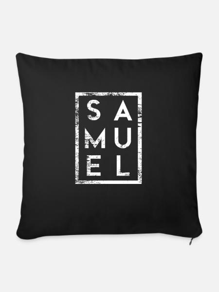 Samuel Minimalismus - Sofakissenbezug 45 x 45 cm - Schwarz