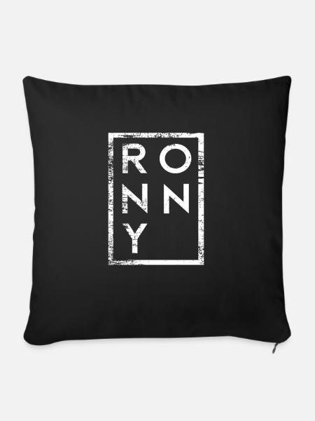 Ronny Minimalismus - Sofakissenbezug 45 x 45 cm - Schwarz