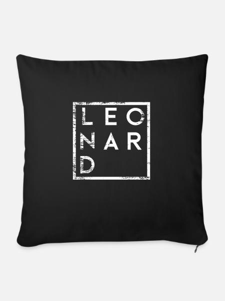 Leonard Minimalismus - Sofakissenbezug 45 x 45 cm - Schwarz