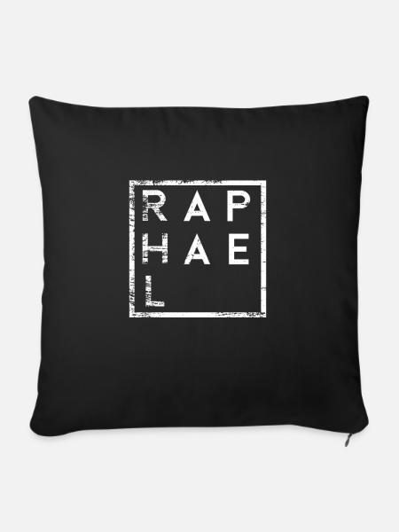 Raphael Minimalismus - Sofakissenbezug 45 x 45 cm - Schwarz