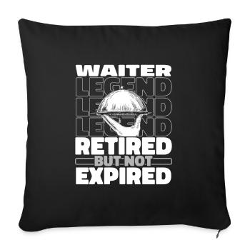 Waiter Retired waitress - Sofa pillowcase 17,3'' x 17,3'' (45 x 45 cm) - black - Front