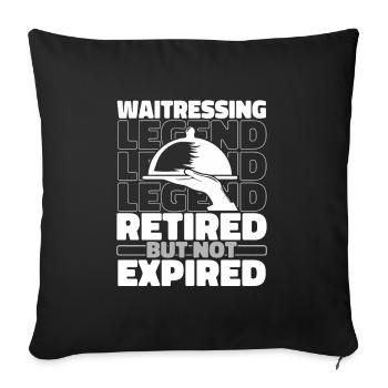 Waiter Retired waitress - Sofa pillowcase 17,3'' x 17,3'' (45 x 45 cm) - black - Front