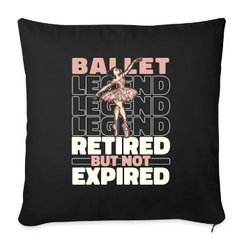Retired Ballet Balerina - Sofa pillowcase 17,3'' x 17,3'' (45 x 45 cm) - black - Front