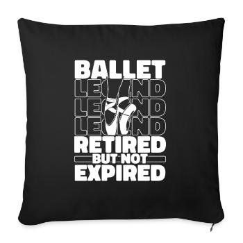 Retired Ballet Balerina - Sofa pillowcase 17,3'' x 17,3'' (45 x 45 cm) - black - Front