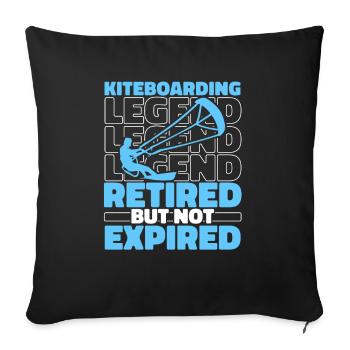 Kitesurfer Kitesurfen Kiten Kitesurf - Housse de coussin décorative 45 x 45 cm - noir - Devant