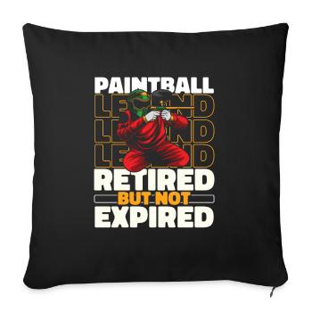 Retired paintball - Sofa pillowcase 17,3'' x 17,3'' (45 x 45 cm) - black - Front