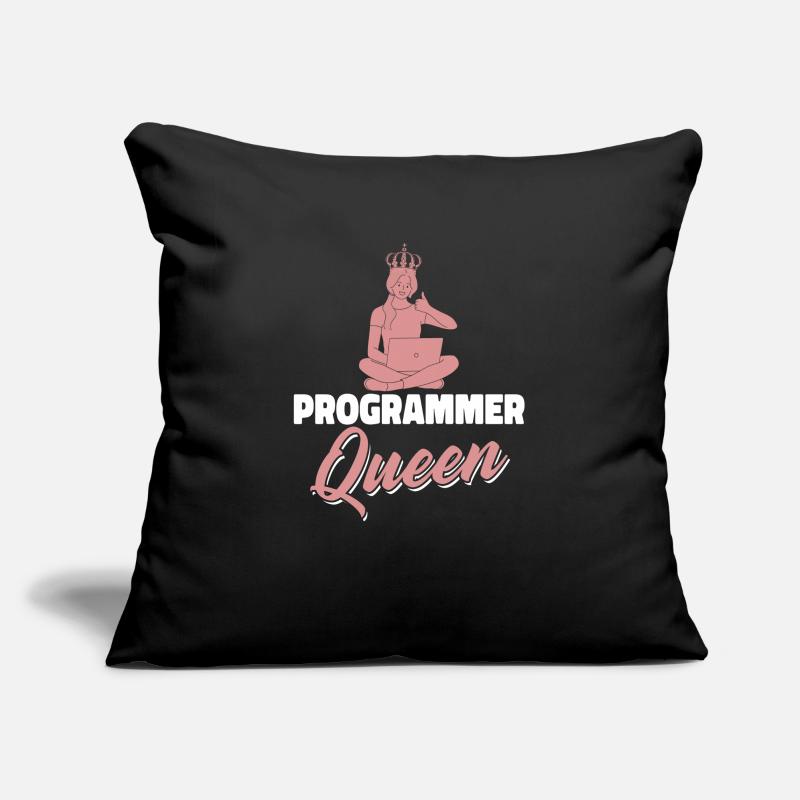 Développeur Coder Programmeur Queen Housse de coussin décorative 45 x 45 cm
