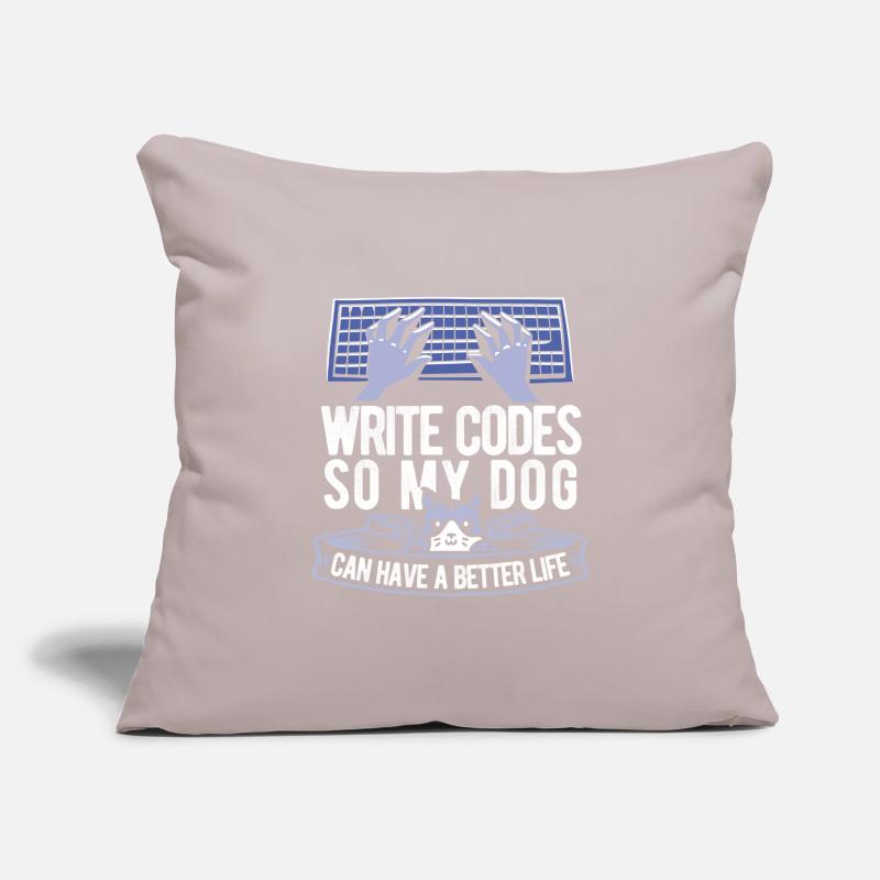 Developer Coder Programmer Cat Sofa pillowcase 17,3'' x 17,3'' (45 x 45 cm)
