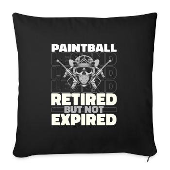 Retired paintball - Sofa pillowcase 17,3'' x 17,3'' (45 x 45 cm) - black - Front