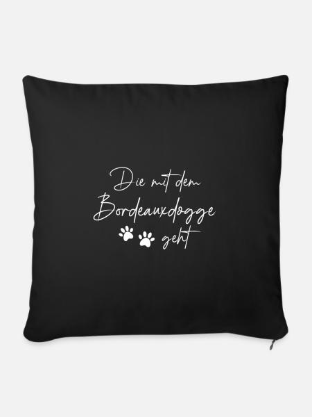 Bordeauxdogge - Sofakissenbezug 45 x 45 cm - Schwarz