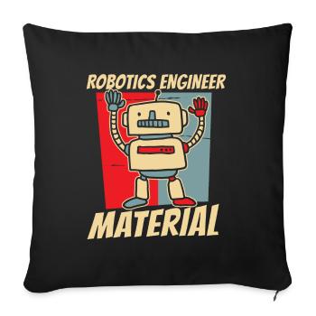 Robotik Ai Roboter - Sofakissenbezug 45 x 45 cm - Schwarz - Vorne