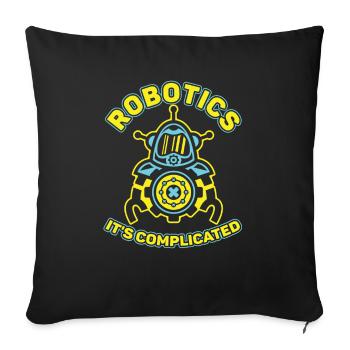 Robotique Ai Robot Drôle - Housse de coussin décorative 45 x 45 cm - noir - Devant
