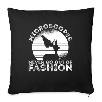 Biology Biologist Microscope - Sofa pillowcase 17,3'' x 17,3'' (45 x 45 cm) - black - Front