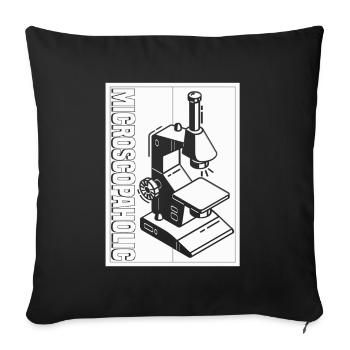 Biology Biologist Microscope - Sofa pillowcase 17,3'' x 17,3'' (45 x 45 cm) - black - Front