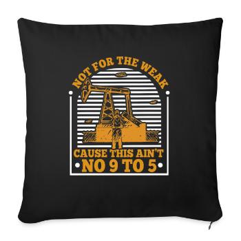 Plate-forme pétrolière du champ pétrolifère Komisch - Housse de coussin décorative 45 x 45 cm - noir - Devant