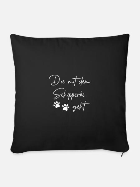 Schipperke - Sofakissenbezug 45 x 45 cm - Schwarz