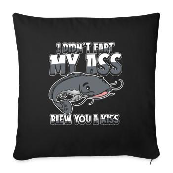 Wels Je n’ai pas pété mes fesses t’a soufflé un baiser - Housse de coussin décorative 45 x 45 cm - noir - Devant