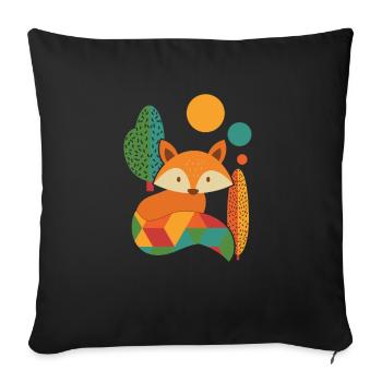 Fuchs Geometric - Sofa pillowcase 17,3'' x 17,3'' (45 x 45 cm) - black - Front