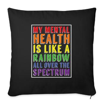 Psychology Psychologist Bunt - Sofa pillowcase 17,3'' x 17,3'' (45 x 45 cm) - black - Front
