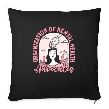 Psychologue Défenseur des psychologues - Housse de coussin décorative 45 x 45 cm - noir - Devant