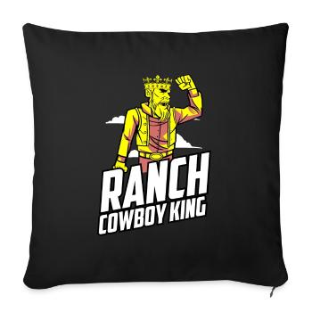 Rodeo Cowboy King - Sofa pillowcase 17,3'' x 17,3'' (45 x 45 cm) - black - Front
