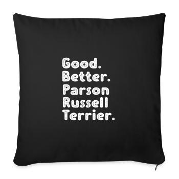 Parson Russell Terrier - Sofa pillowcase 17,3'' x 17,3'' (45 x 45 cm) - black - Front