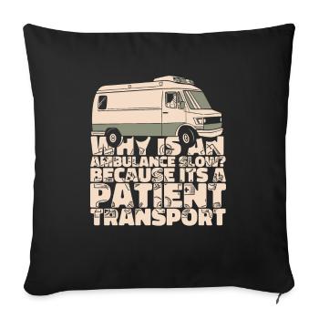 Emergency call control center operations center ambulance - Sofa pillowcase 17,3'' x 17,3'' (45 x 45 cm) - black - Front