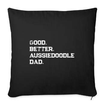 Aussiedoodle - Housse de coussin décorative 45 x 45 cm - noir - Devant