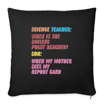 Mom Mother Humor - Sofa pillowcase 17,3'' x 17,3'' (45 x 45 cm) - black - Front