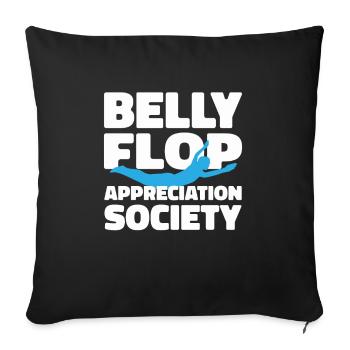 Diving Diver Belly clap - Sofa pillowcase 17,3'' x 17,3'' (45 x 45 cm) - black - Front