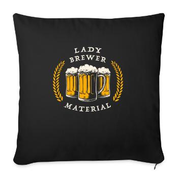 Craft Beer Craft Beer Lady - Sofa pillowcase 17,3'' x 17,3'' (45 x 45 cm) - black - Front