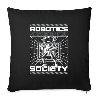 Robotik Ai Roboter - Sofakissenbezug 45 x 45 cm - Schwarz - Vorne