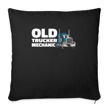 Truck driver Trucker Truck driver Mechanic - Sofa pillowcase 17,3'' x 17,3'' (45 x 45 cm) - black - Front