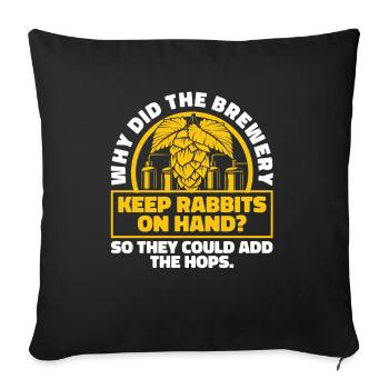 Craft Beer Craft Beer Funny - Sofa pillowcase 17,3'' x 17,3'' (45 x 45 cm) - black - Front