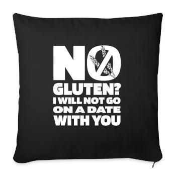 Gluten-free sarcasm - Sofa pillowcase 17,3'' x 17,3'' (45 x 45 cm) - black - Front