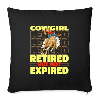 Retired Rodeo - Sofa pillowcase 17,3'' x 17,3'' (45 x 45 cm) - black - Front