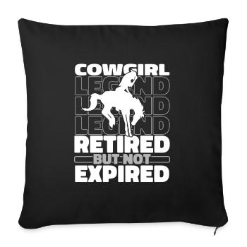 Retired Rodeo - Sofa pillowcase 17,3'' x 17,3'' (45 x 45 cm) - black - Front