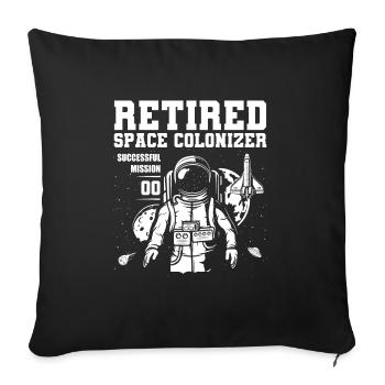 Space Space Astronaut Space Colonization - Sofa pillowcase 17,3'' x 17,3'' (45 x 45 cm) - black - Front