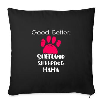 Berger Shetland - Housse de coussin décorative 45 x 45 cm - noir - Devant