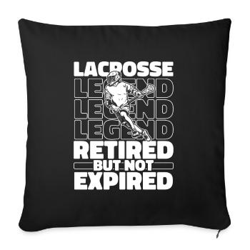 Retired Lacrosse - Sofa pillowcase 17,3'' x 17,3'' (45 x 45 cm) - black - Front