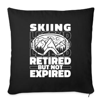Skiing Après-ski in retirement - Sofa pillowcase 17,3'' x 17,3'' (45 x 45 cm) - black - Front