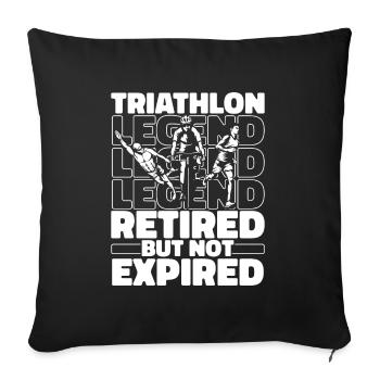 Triathlon Triathlete Retired - Sofa pillowcase 17,3'' x 17,3'' (45 x 45 cm) - black - Front