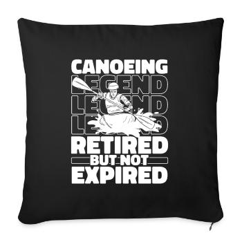 Canoéiste Canoéiste à la retraite - Housse de coussin décorative 45 x 45 cm - noir - Devant