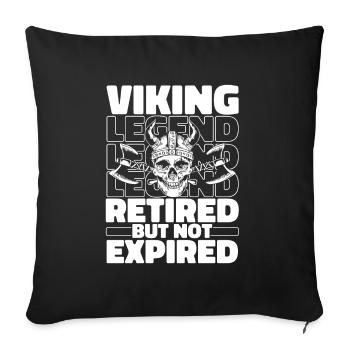 Retired Vikings - Sofa pillowcase 17,3'' x 17,3'' (45 x 45 cm) - black - Front