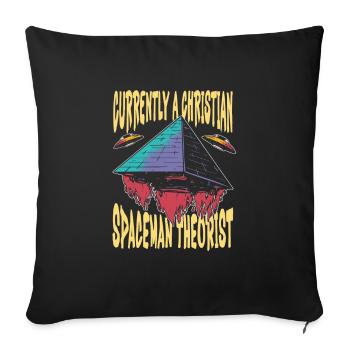 Pyramide du Christ Christianisme - Housse de coussin décorative 45 x 45 cm - noir - Devant