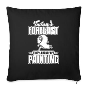 Painter Painter Funny - Sofa pillowcase 17,3'' x 17,3'' (45 x 45 cm) - black - Front