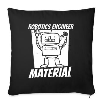 Robotik Ai Roboter - Sofakissenbezug 45 x 45 cm - Schwarz - Vorne