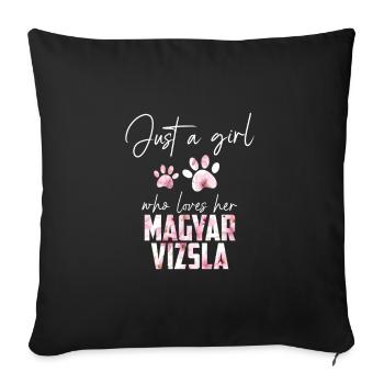 Magyar Vizsla - Housse de coussin décorative 45 x 45 cm - noir - Devant