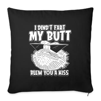 Bartagame Humour du dragon barbu - Housse de coussin décorative 45 x 45 cm - noir - Devant