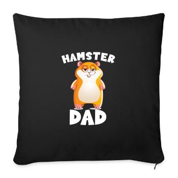 Hamster Dad - Sofa pillowcase 17,3'' x 17,3'' (45 x 45 cm) - black - Front
